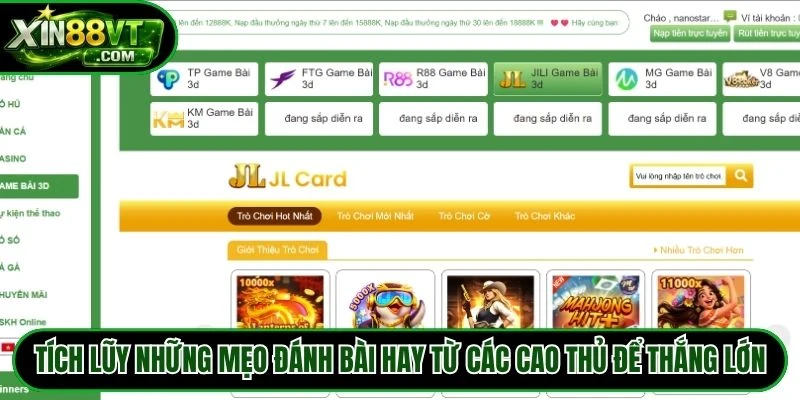 Tích lũy những mẹo đánh bài hay từ các cao thủ để thắng lớn
